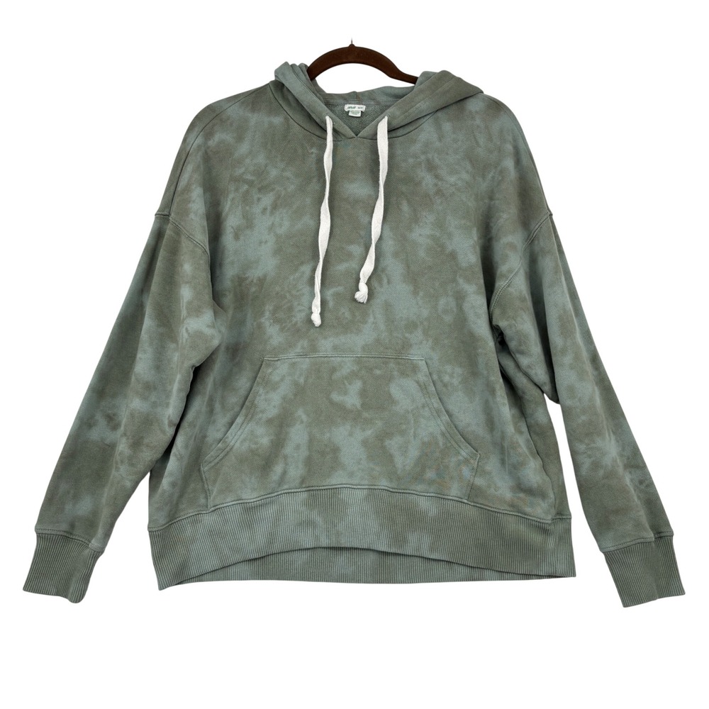 Aerie Sweatshirt Hoodie Size XS Green Tie Dye Pullover Long Sleeve Pocket